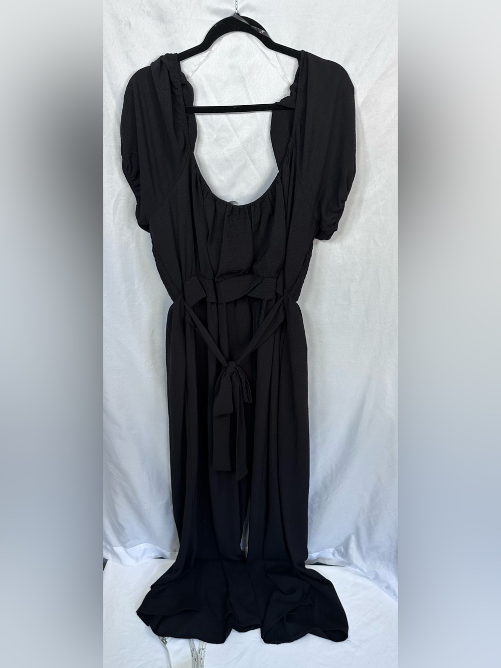 ARULA Black Tie-Waist Wide Leg Jumpsuit Size B